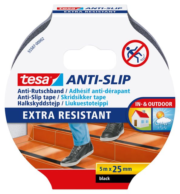 Tesa - anti -slip 55587 25 mmx5m noir | 6 pièces