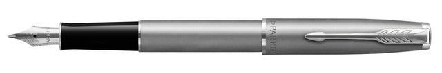 Parker - Fountain Pen Sonnet Sons essentiels Sablet Bildless en acier inoxydable CT MIDE