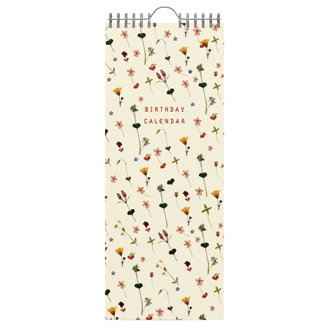 Calendrier d'anniversaire 130x325 fleurs vanille