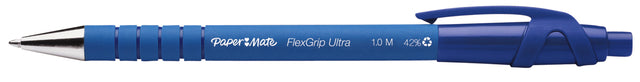 Paper Mate - Ballpoint Pen Flexgrip Ultra Rt Blue, Box 30 + 6 pièces gratuites