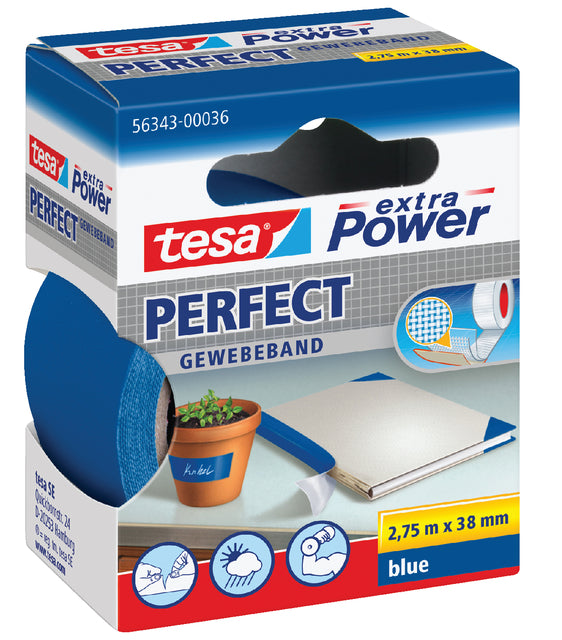 Tesa - Place Tide Textile 38 mmx2,75m bleu