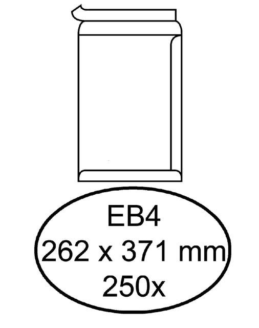 Quantore - Umschlag Tat EB4 262x371mm selbstadhäsiv weiß 250 Stück