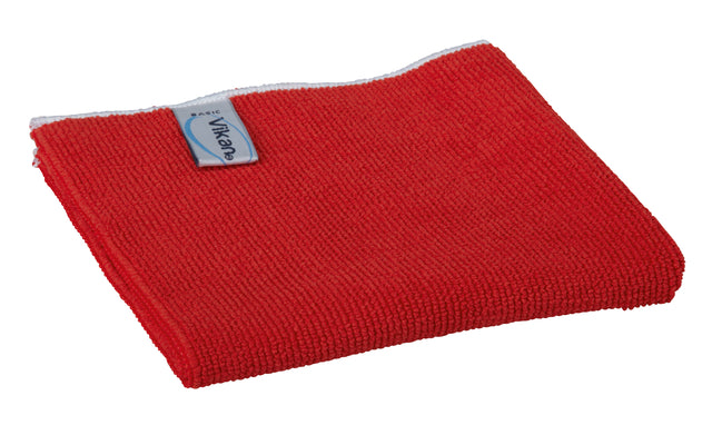 Vikan - Tissu de microfibre Basique 32x32cm rouge | 5 pièces