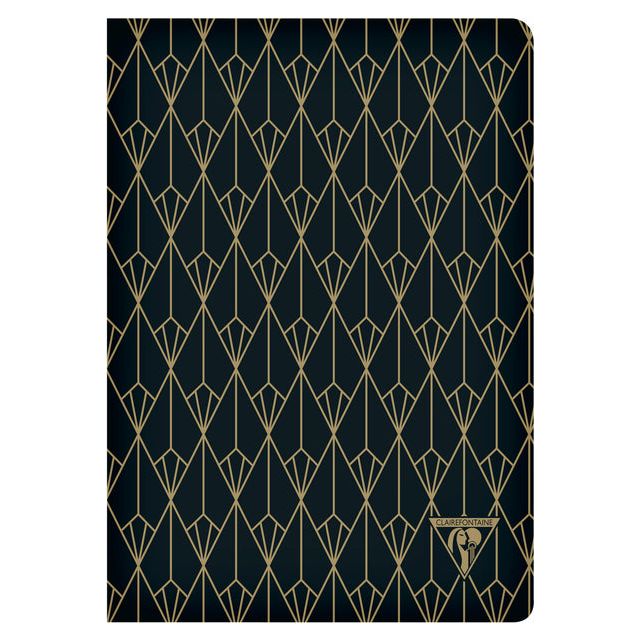 Clairefontaine - Notitieboek neo deco a5 48vel lijn ebben zwart | 6 stuks