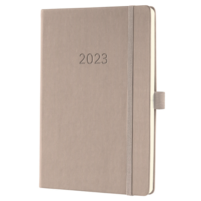 SIGEL - Agenda hebdomadaire Conceptum A5 2023 Taupe 4 -Language HC | 1 pièce