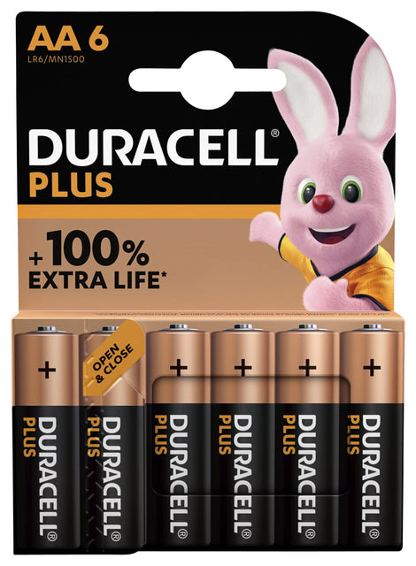 Duracell - Batterij duracell plus aa 6st | 10 stuks