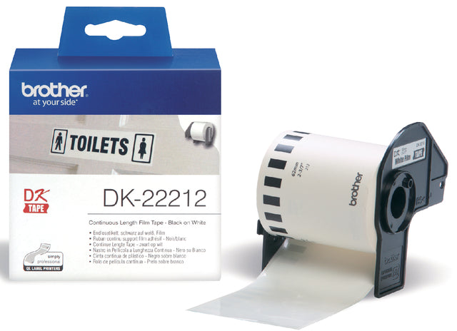 Brother - Etiket brother dk22212 doorlopend 62mm 15m wit | 3 stuks