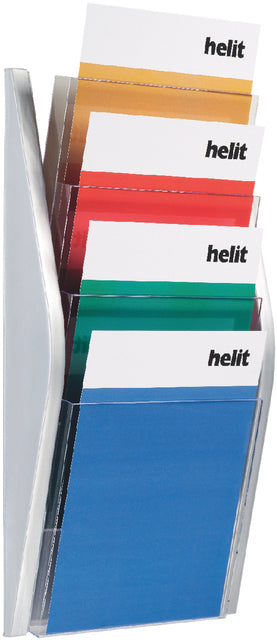 Helit - Ordnerwand 4xa4 Silber