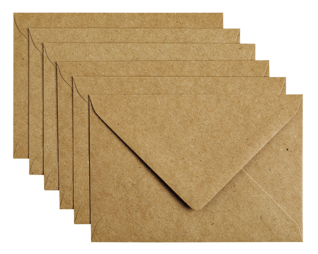 Papicolor - Enveloppe C6 114x162mm Kraft Brown