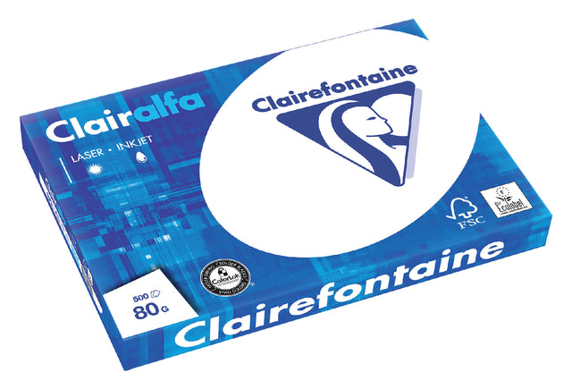 Clairefontaine - Kopierpapier Clairalfa A3 80gr White 500vel