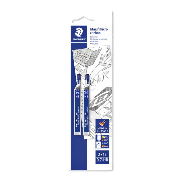 Staedtler - Bleistiftstift Kohlenstoffmikro 0,7 mm HB Blase