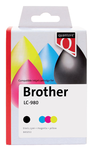 Quantore - Inktcartridge brother lc-980 zw +3 kl