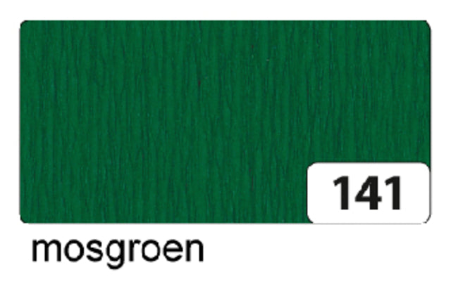 Folia Paper - Crepe Paper Folia 250x50 cm NR141 MOSSGROEN | 10 Stücke