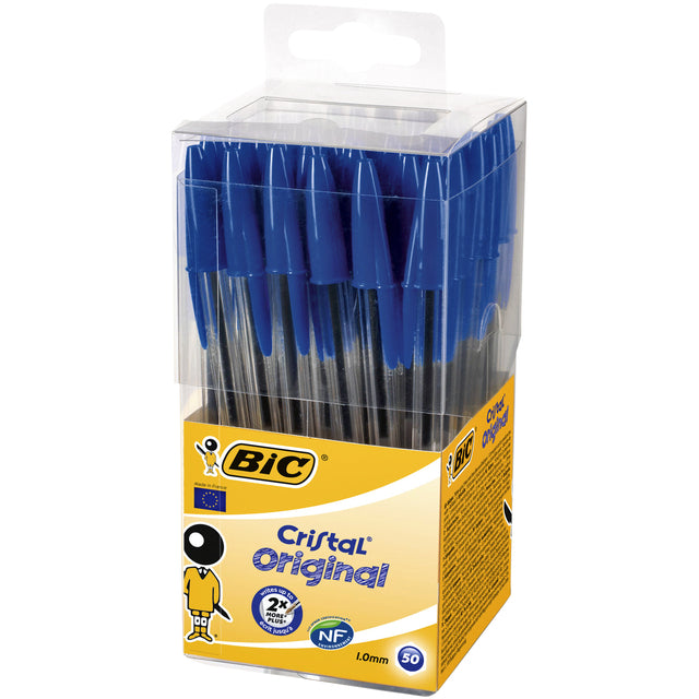 BIC - Ballpen Cristal Tubo 50 Blue Medium