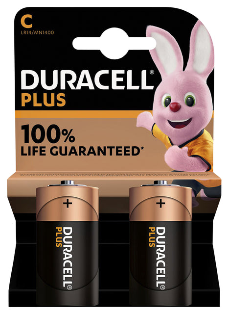 Duracell - Batterij duracell plus c 2st