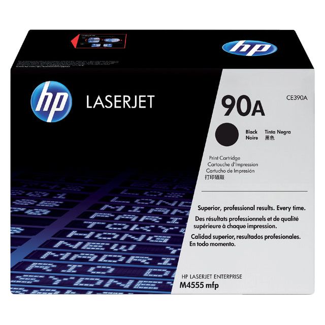 HP - Toner 90A, 10.000 Seiten, OEM CE390A, Schwarz