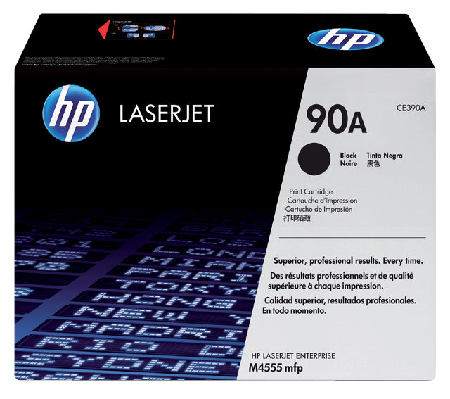 HP - toner 90A, 10 000 pagina's, OEM CE390A, zwart