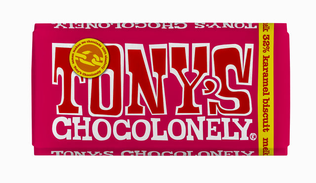 Tony's Chocolonely - Biscuit Karamel au lait au chocolat 180GR | 15 pièces