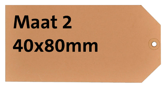 HF2 - Etikettenkarton NR2 200gr 40x80mm Chamois 1000 Stücke | 10 Stücke