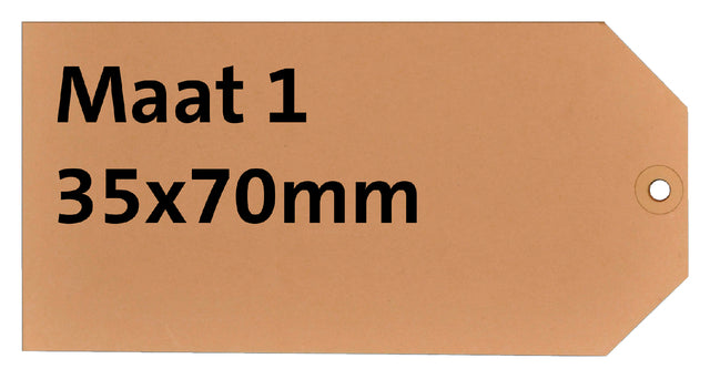 Quantore - carton d'étiquette NR1 200gr 35x70 mm chamois 1000 pièces