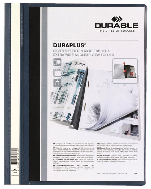 Durable - Vlijtamp Duraplus A4 Bleu foncé | 25 pièces