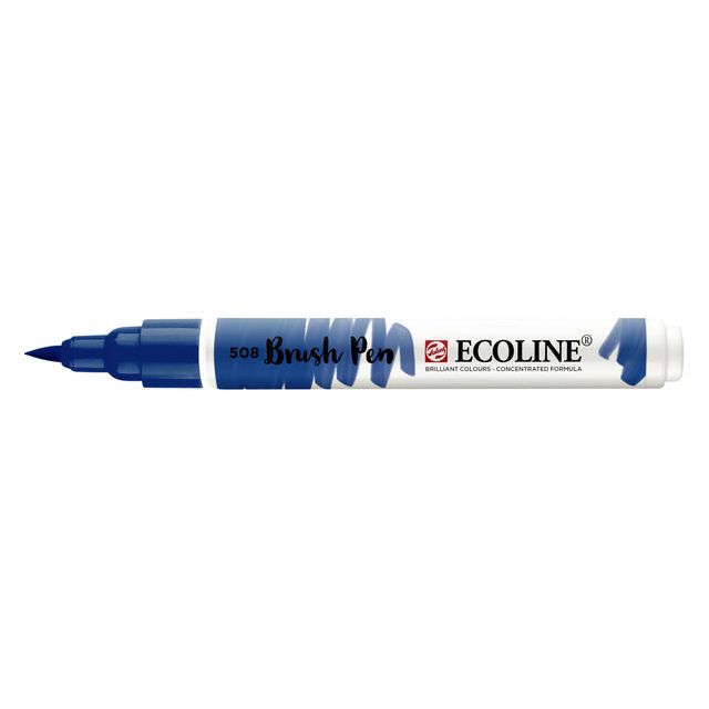 Talens - Brushpen ecoline 508 pruisisch blauw | 3 stuks