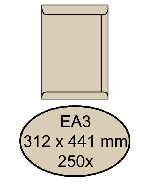 Quantore - Enveloppe Deed EA3 312x441mm Cremekraft 250 pièces