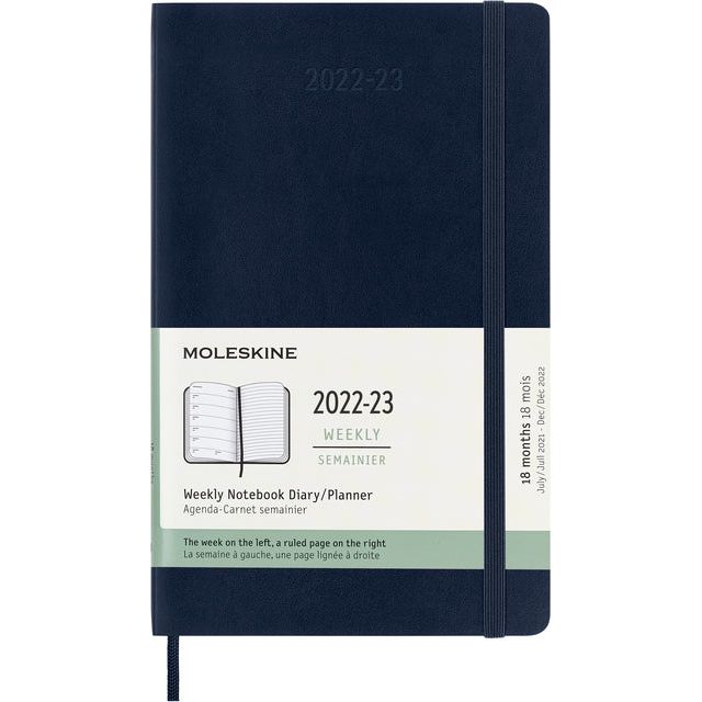 Moleskine - Agenda Notebook 2022-2023 MSK Large HC SAFBL | 1 Stück | 12 Stücke