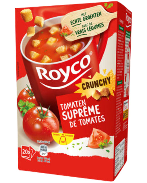 Royco - Minute Soup tomatensuprême met croutons, pak van 20 zakjes