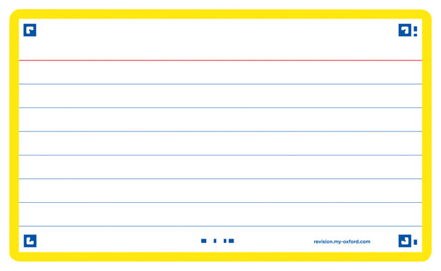 Oxford - Flashcard oxf 2.0 75x125mm 80vel 250gr lijn geel