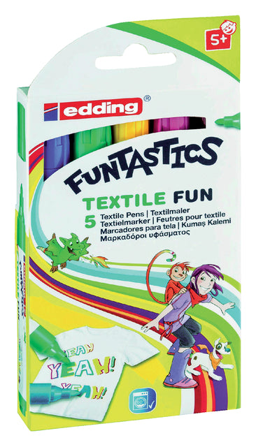 Edding - Felt -tip Edding 17 Textile Fun autour de 2-3 mm Assorti | 10 pièces