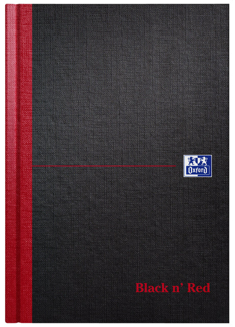 Oxford - Black N 'Red Notebook, Ft A5, doublé, 192 pages