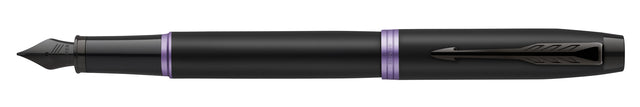 Parker - Im anneaux vibrants stylo plume fine, noir avec accents violets