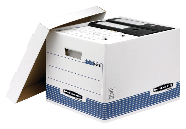 Bankers Box - Archive Box System Standard Blanc Bleu