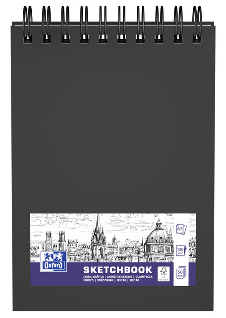 Oxford - Sketchbook A5 50vell 100gr Spiraal | 5 Stücke