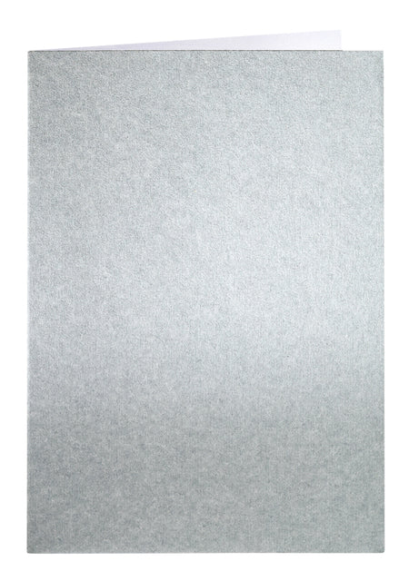 Papikolor - Korrespondenzkarte Doppel 105x148mm Metallic Silber