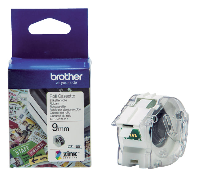 Brother - Label Label CZ -1001 9mmx5m Couleur Impression