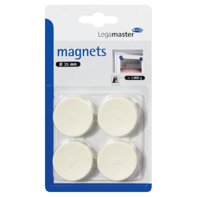 Legamaster - Magnet Legamaster 35mm 1000gr Weiß | Blasen Sie ein 4 -Stück | 10 Stück