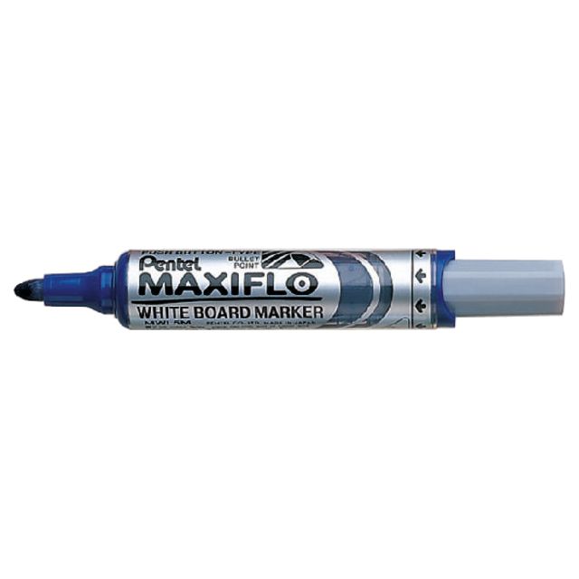 Pentel - Filz -Tip Stift MWL5M Maxiflo Whiteboard Blau 3mm | 12 Stücke