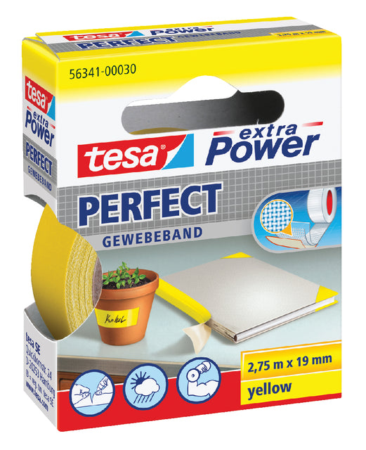 Tesa - Place Tape Textile 19 mmx2,75m jaune