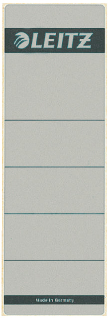 Leitz - étiquettes arrière, auto-adhésive, ft 6,1 x 19,1 cm, paquet de 10 pièces, gris