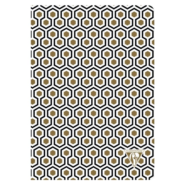 Clairefontaine - Notebook Neo Deco A5 48vel Line Black Gold | 6 Stücke