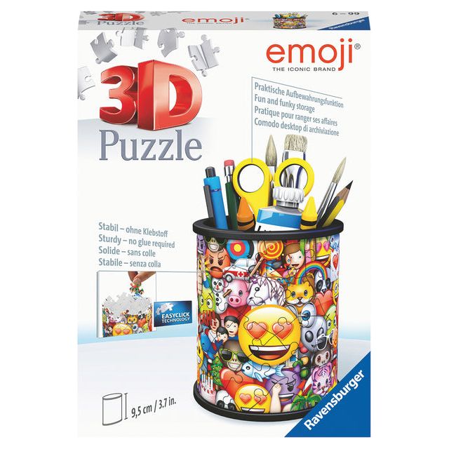 Ravensburger - 3d puzzel emoji pennenbak 54st