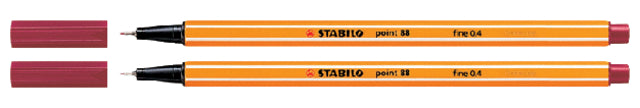 Stabilo - Fineliner point 88/50 f donkerrood | 10 stuks