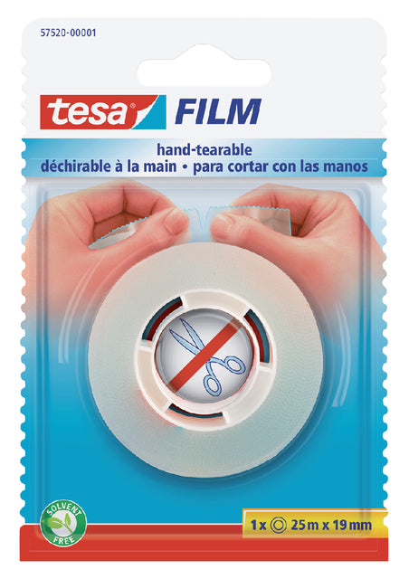 TESA - Film de bande adhésif 19mmx25m Blister assurable à main | 6 pièces