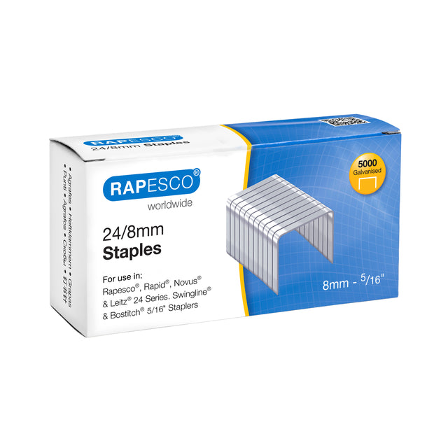 Vergewaltigung - 24/8 mm verzinkte Staples (Box 5000) | 60 Stücke