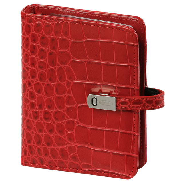 Organisateur Kalpa Pocket incl Agenda 2022-2023 7 jours / 2 pages Croco Red