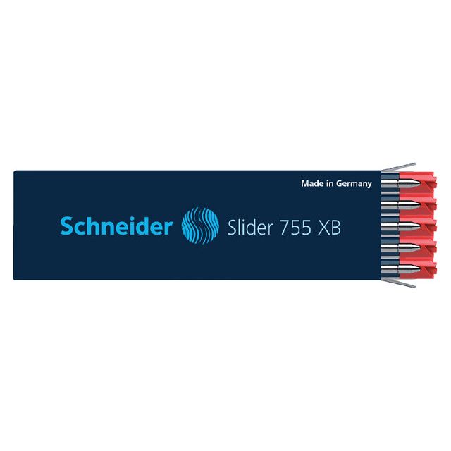 Schneider - Ballpin -Füllungsschieber 755 Red Extra breit | 10 Stücke