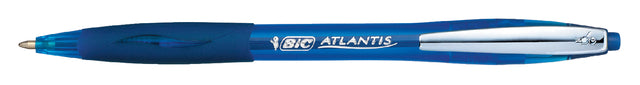 BIC - Ballpen Atlantis Soft Metal Clip 1,0 mm bleu | 12 pièces