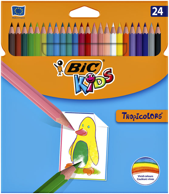 Bickids - Kleurpotlood bickids tropicolors 24st assorti